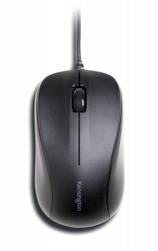 Kensington Valumouse Raton de 3 Botones con Cable - Sensor Optico de Alta Definicion - Negro