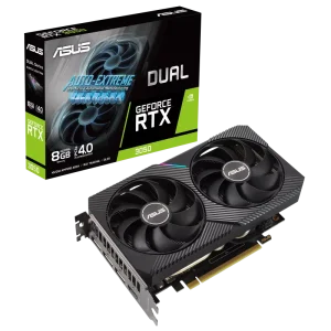 Asus Dual GeForce RTX 3050 Tarjeta Grafica 8GB GDDR6 NVIDIA - PCIe 4.0, HDMI, DVI-D, DisplayPort