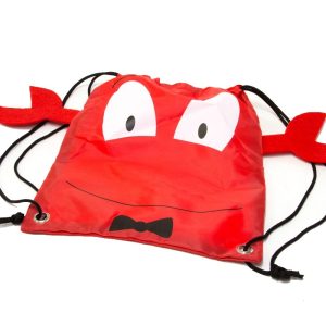 Oceans Wave Saco Infantil Modelo Cangrejo - Cordones para Usarlo como Mochila - Ideal para llevar Desayuno o Merienda
