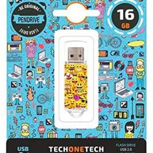 TechOneTech Emojis Memoria USB 2.0 16GB (Pendrive)
