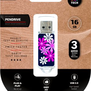 TechOneTech Flower Power Memoria USB 2.0 16GB (Pendrive)