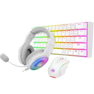 Redragon S129W Pack Gaming Teclado Mecanico Dragonborn K630W USB Antighosting + Raton Griffin M607W USB 7200dpi Uso Diestro + Auriculares Pandora 2 H350W - Iluminacion RGB