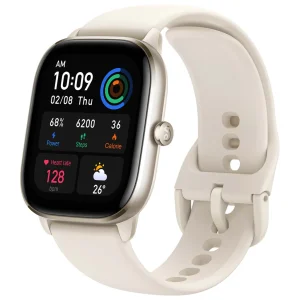 Amazfit GTS 4 Mini Reloj Smartwatch - Pantalla Amoled 1.65" - Caja de Aluminio - Bluetooth 5.2 - Resistencia al Agua 5 ATM - Color Blanco