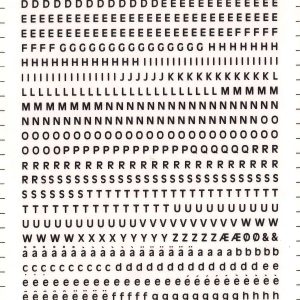 Apli Letras y Numeros Transferibles Super 3mm 997 Caracteres - Negros Brillantes
