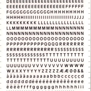 Apli Letras y Numeros Transferibles Super 4mm - 706 Caracteres - Negros Intensos