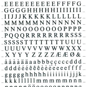 Apli Letras y Numeros Transferibles Super 6mm - 390 Caracteres - Negros Intensos