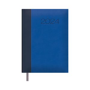 Dohe Orleans Agenda Anual - Dia Pagina - Cubierta en Polipiel - Encuadernacion Cosida - Sabado y Domingo misma Pagina - Tamaño 14x20cm - Color Azul