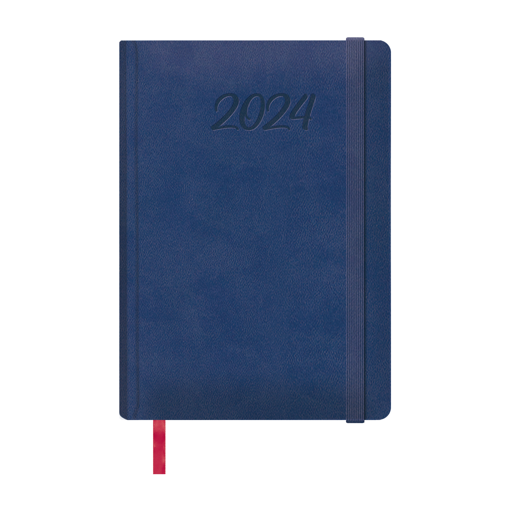 Dohe Manaos Agenda Anual - Dia Pagina - Cubierta en Polipiel - Cierre con Goma Elastica - Sabado y Domingo misma Pagina - Tamaño 15x21cm - Color Azul